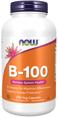 NOW Foods - Vitamin B-100 250kaps. - Vitamin B-100 250kaps.