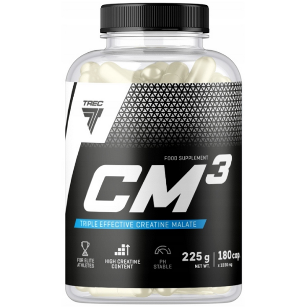 CM3 - czysty jabłczan kreatyny w kapsułkach - 180kaps. CM3 - czysty jabłczan kreatyny w kapsułkach - 180kaps.