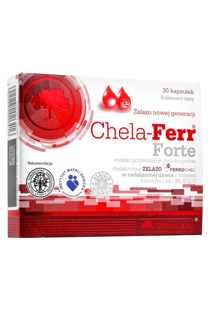 Chela-Ferr Forte 30kaps. - Budujmase.pl sklep z odżywkami i suplementami