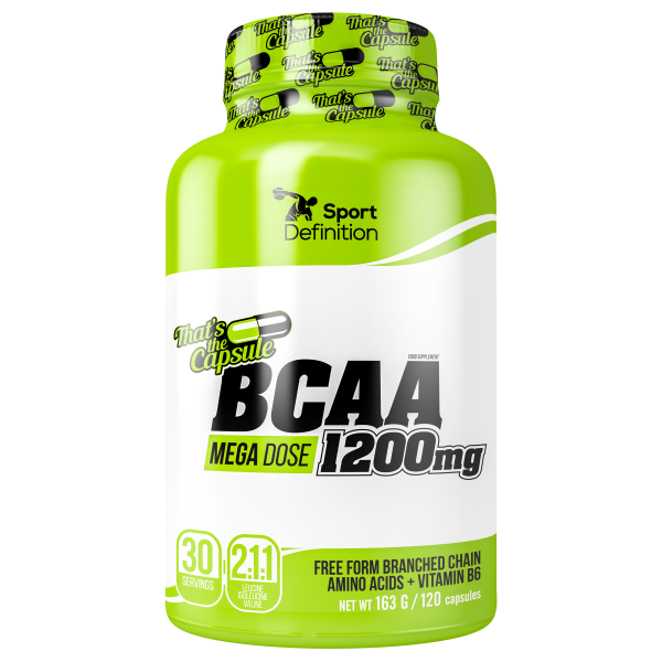 BCAA MEGA DOSE 1200mg - 120 kaps. BCAA MEGA DOSE 1200mg - 120 kaps.