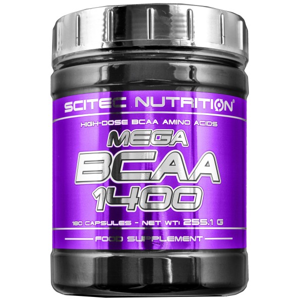 Mega BCAA 1400 180kaps. Mega BCAA 1400 180kaps.
