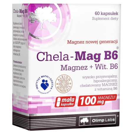 Chela-Mag B6 Magnez - chelat magnezu Albion - 60kaps.