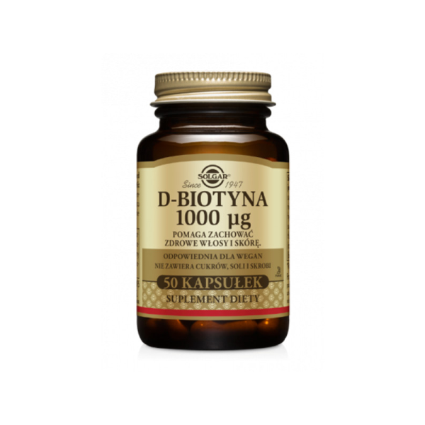 D-Biotyna 1000μg 50kaps. D-Biotyna 1000μg 50kaps.
