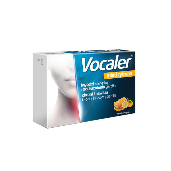 Vocaler Miód i Cytryna, Pastylki do ssania 12szt. Vocaler Miód i Cytryna, Pastylki do ssania 12szt.
