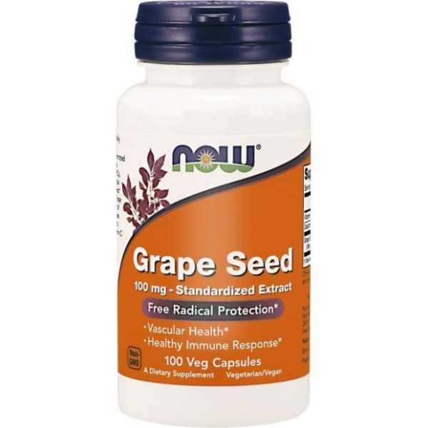 NOW Foods Grape Seed 100mg 100vkaps. Wyprzedaż!