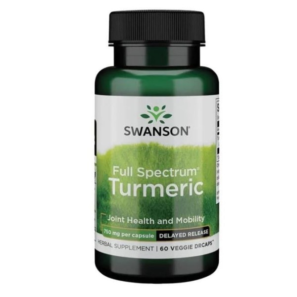 Full Spectrum Turmeric Delayed-Release 750mg 60kaps. Full Spectrum Turmeric Delayed-Release 750mg 60kaps.