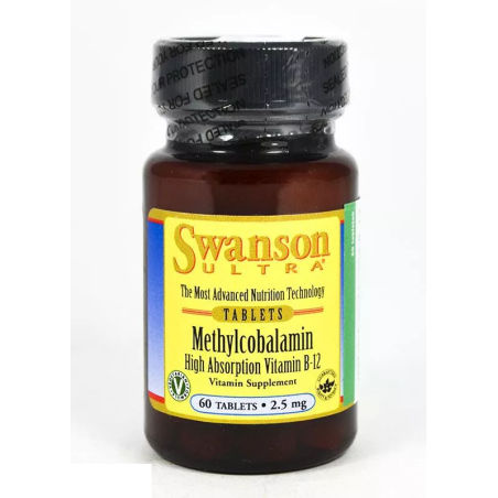 Methylcobalamin High Absorption Vitamin B12 2,5mg 60tab. do ssania