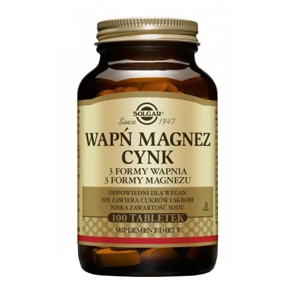Wapń, Magnez plus Cynk 100tab.