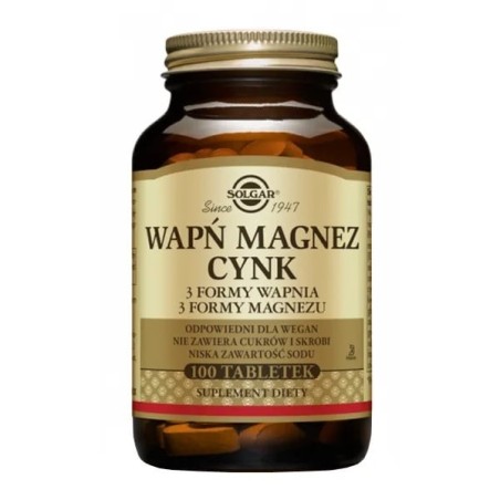 Wapń, Magnez plus Cynk 100tab.