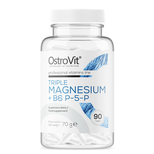 Triple Magnesium + B6 P-5-P 90kaps. Triple Magnesium + B6 P-5-P 90kaps.