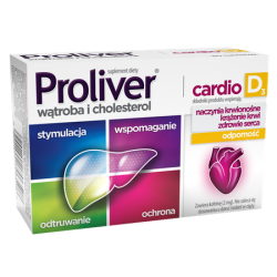 Proliver Cardio D3 - suplement na wątrobę i cholesterol z witaminą D - 30tab.