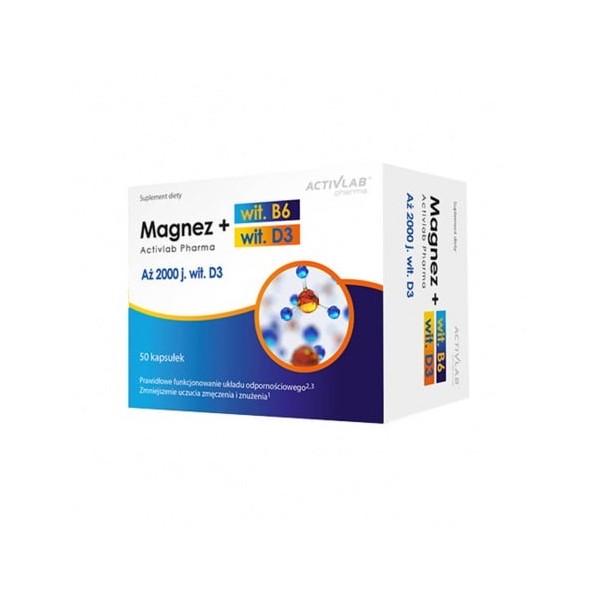 Pharma Magnez + D3 50kaps. Pharma Magnez + D3 50kaps.