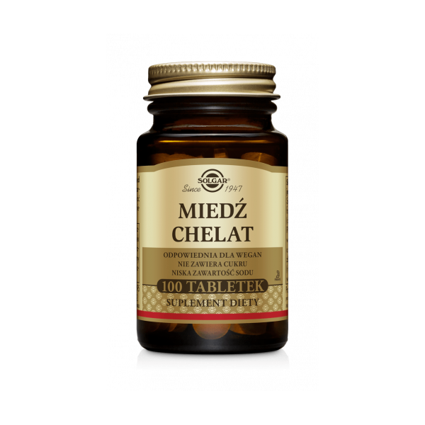 Miedź 100% Chelat Aminokwasowy 100tab.