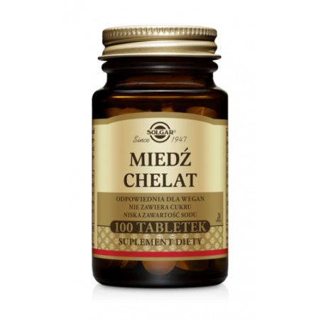 Miedź 100% Chelat Aminokwasowy 100tab.