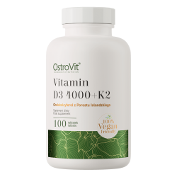 Vitamin D3 4000IU +K2 Vege - witamina D3 dla wegan - 100tab.