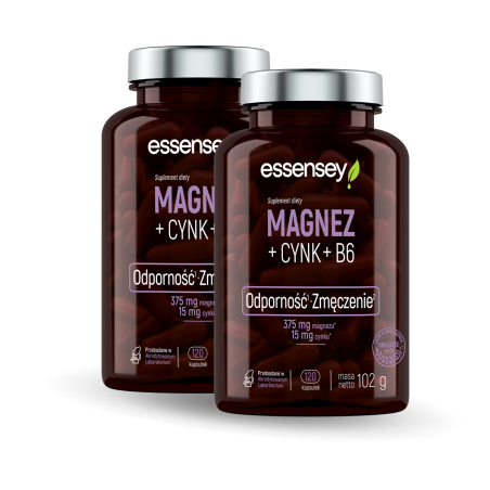 Magnez + Cynk + B6 120kaps. + 120kaps. dwupak