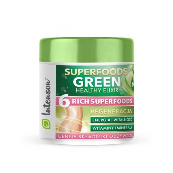 Superfoods Green Healthy Elixir - koktajl pobudzający z guaraną - 150g Superfoods Green Healthy Elixir - koktajl pobudzający z guaraną - 150g