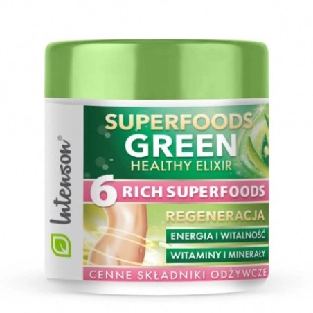 Superfoods Green Healthy Elixir - koktajl pobudzający z guaraną - 150g