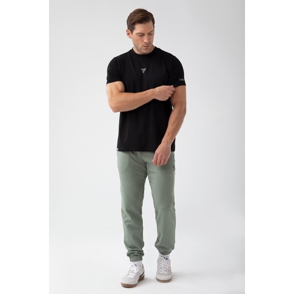 Czarny T-shirt męski TW BASIC TSHIRT 181 M BLACK Czarny T-shirt męski TW BASIC TSHIRT 181 M BLACK