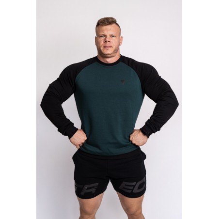 Basic Sweatshirt Raglan 130 T Black-Green