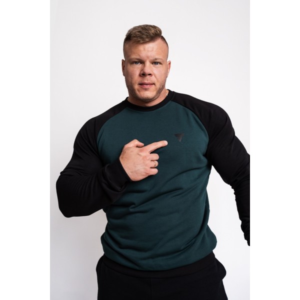 Basic Sweatshirt Raglan 130 T Black-Green Basic Sweatshirt Raglan 130 T Black-Green