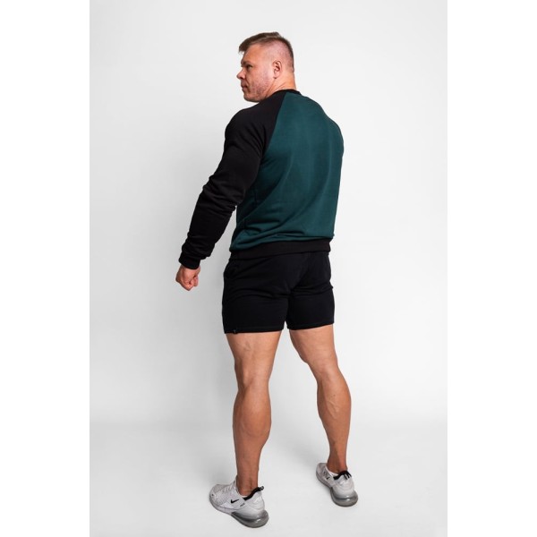 Basic Sweatshirt Raglan 130 T Black-Green Basic Sweatshirt Raglan 130 T Black-Green