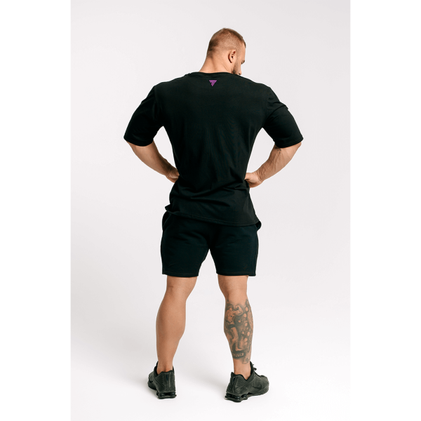 Czarny T-shirt męski Boogieman T-shirt Oversize 132 Black-Violet Czarny T-shirt męski Boogieman T-shirt Oversize 132 Black-Violet