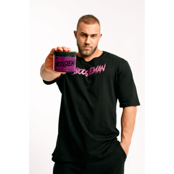 Czarny T-shirt męski Boogieman T-shirt Oversize 132 Black-Violet Czarny T-shirt męski Boogieman T-shirt Oversize 132 Black-Violet