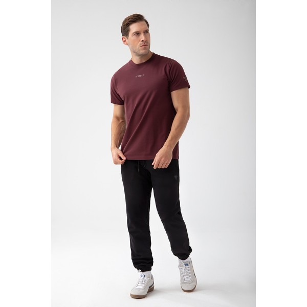 Bordowy T-shirt męski TW BASIC TSHIRT 182 M BURGUNDY