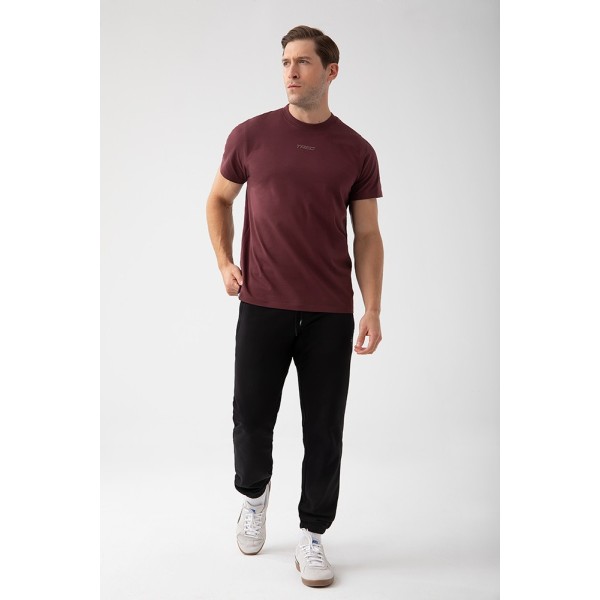 NOWOŚĆ Bordowy T-shirt męski TW BASIC TSHIRT 182 M BURGUNDY NOWOŚĆ Bordowy T-shirt męski TW BASIC TSHIRT 182 M BURGUNDY