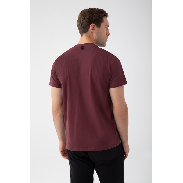 NOWOŚĆ Bordowy T-shirt męski TW BASIC TSHIRT 182 M BURGUNDY NOWOŚĆ Bordowy T-shirt męski TW BASIC TSHIRT 182 M BURGUNDY