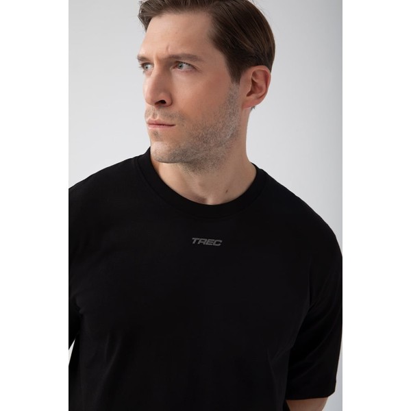 NOWOŚĆ Czarny T-shirt męski TW BASIC TSHIRT OVERSIZE 181 M BLACK NOWOŚĆ Czarny T-shirt męski TW BASIC TSHIRT OVERSIZE 181 M BLACK