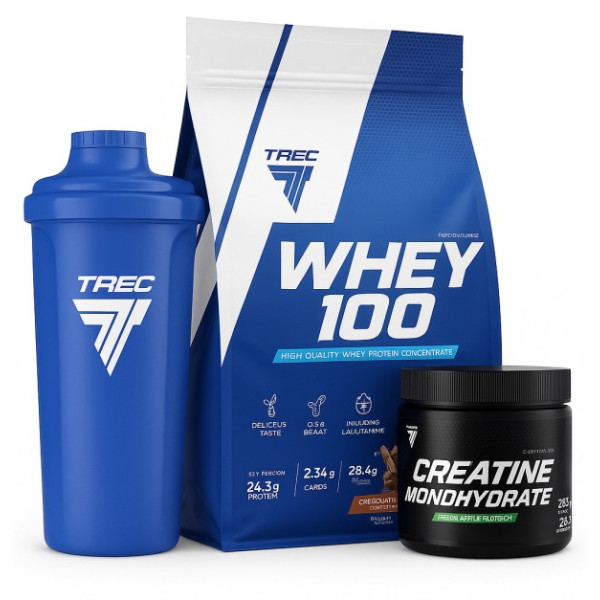 Zestaw Białko 700g Kreatyna 300g + GRATIS Shaker 700ml Zestaw Białko 700g Kreatyna 300g + GRATIS Shaker 700ml