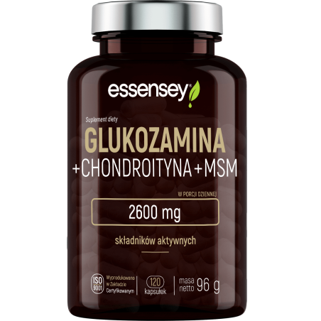 Glukozamina, Chondroityna i MSM - Siarka Organiczna 120kaps.