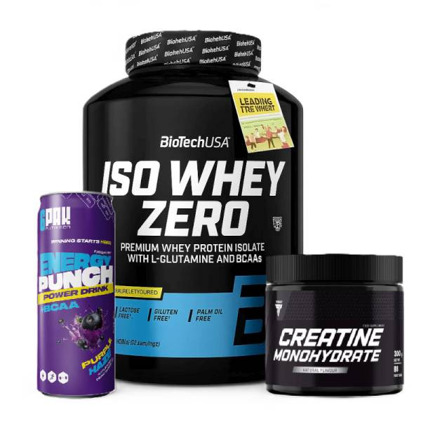 Biotech USA Iso Whey Zero 1816g + Kreatyna Monohydrat 300g + Energy Punch 250ml Biotech USA Iso Whey Zero 1816g + Kreatyna Monohydrat 300g + Energy Punch 250ml