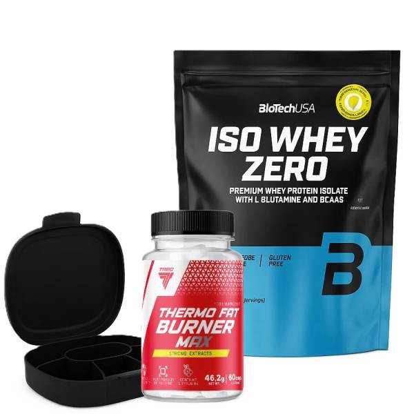 Biotech USA Iso Whey Zero 454g + Thermo Fat Burner 60 kaps + Pillbox Biotech USA Iso Whey Zero 454g + Thermo Fat Burner 60 kaps + Pillbox