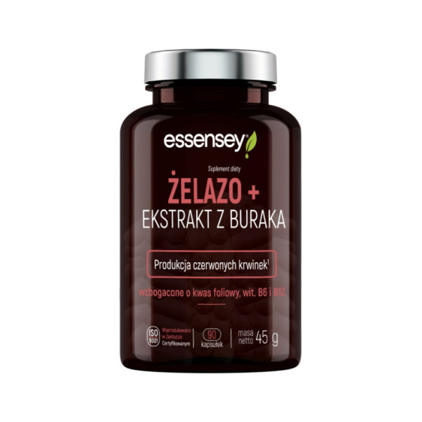 Żelazo + Ekstrakt z Buraka 90 kaps.
