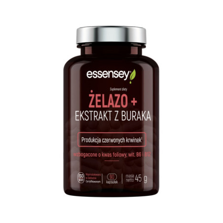 Żelazo + Ekstrakt z Buraka 90 kaps.