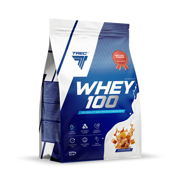Whey 100 - Koncentrat BiałKa Serwatkowego WPC - 2275G - Salted Caramel
