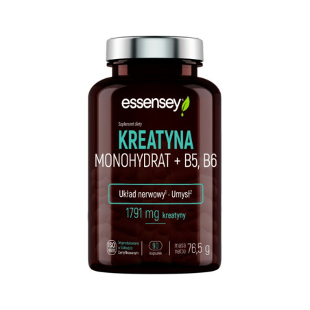 Kreatyna Monohydrat + B5, B6 90kaps.
