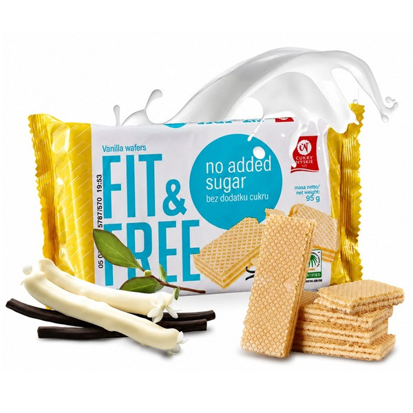 Fit&Free Wafle - 95g - Waniliowy