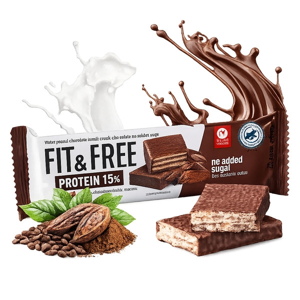 Fit&Free Protein Bar - baton proteinowy bez dodatku cukru 40g - Podwójna Czekolada