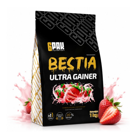 Bestia Ultra Gainer - gainer z białkiem WPC - 1000g
