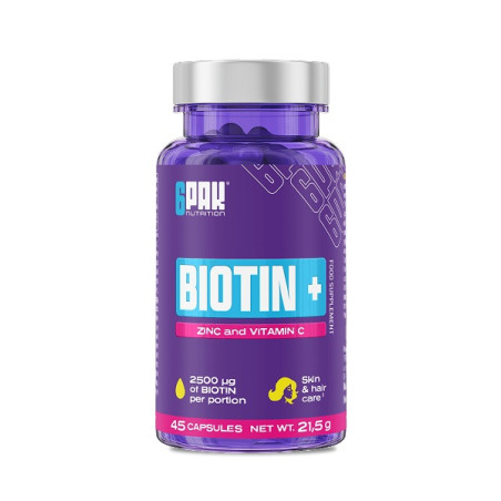 Biotin+ biotyna z cynkiem i selenem 45 kaps.