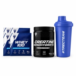 Monohydrat kreatyny 500g + Białko + Shaker 700ml Gratis