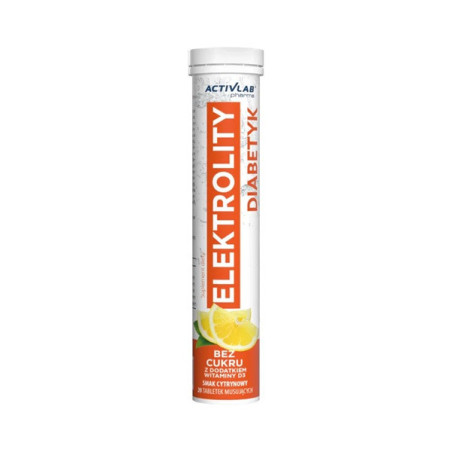 Elektrolity Diabetyk - elektrolity w tabletkach musujących bez cukru - 20 tabl.