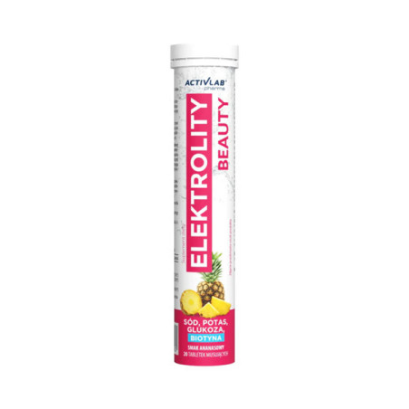 Elektrolity Beauty - elektrolity z biotyną i kwasem hialuronowym - 20 tabl.