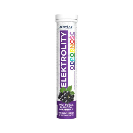 Elektrolity Odporność - elektrolity z witaminą C i cynkiem - 20 tab.