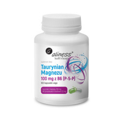 Taurynian Magnezu 100mg + B6 - taurynian magnezu - 100kaps.