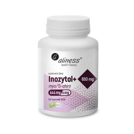 Inozytol 650mg + B6 - inozytol i witamina B6 - 100kaps.